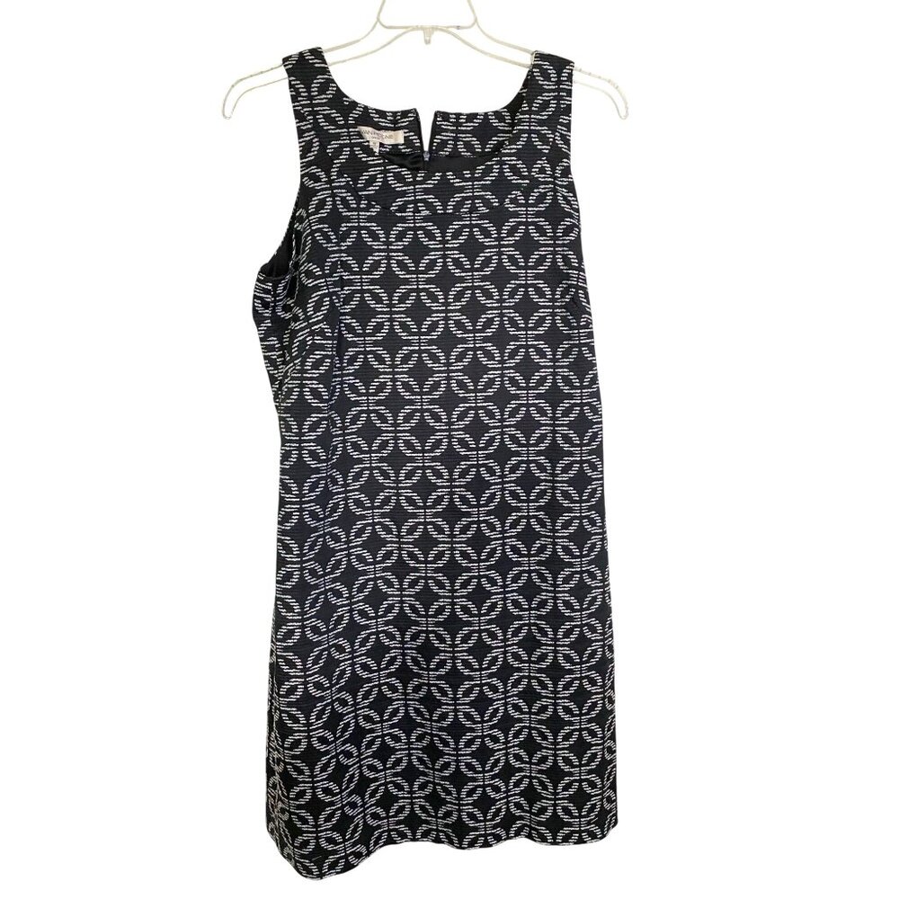 Evan-Picone Womens Black & White Sleeveless Dress Size 16 Secretary Office Siren